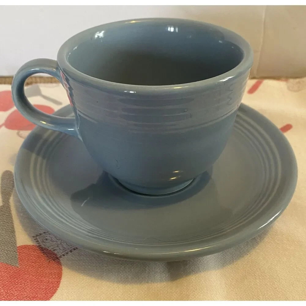 Fiestaware Periwinkle Classic 7oz Teacup & Saucer